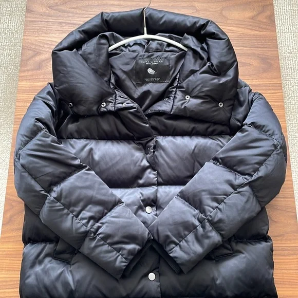 Zara Black Puffer Coat Size XS - Picture 5 of 16